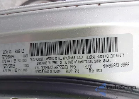 2017 Ram 1500 Express 4X4 5'7 Box from USA, damaged, VIN 3C6RR7KT1HG735923